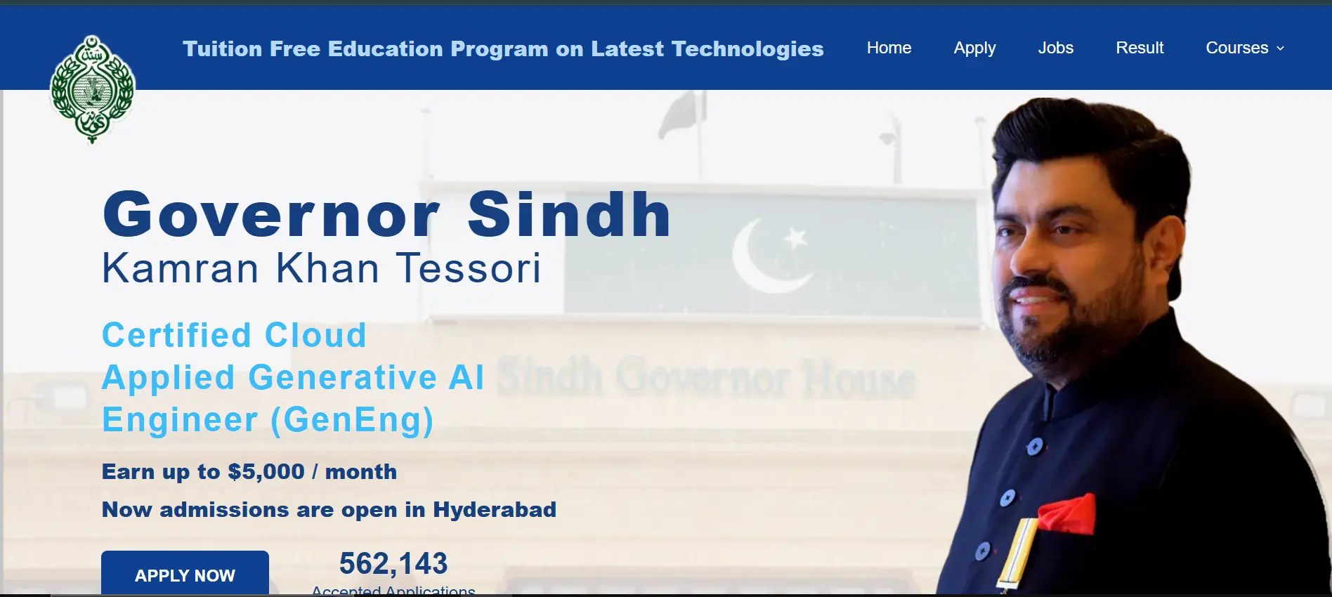 Governor Sindh Program Website Clone